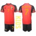 Belgien Kevin De Bruyne #7 Barnkläder Hemma matchtröja till baby VM 2022 Kortärmad (+ Korta byxor) Billigt
